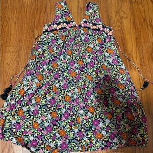 Anthropologie Aida Embroidered Floral Mini Dress Bohemian Size Small